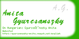 anita gyurcsanszky business card